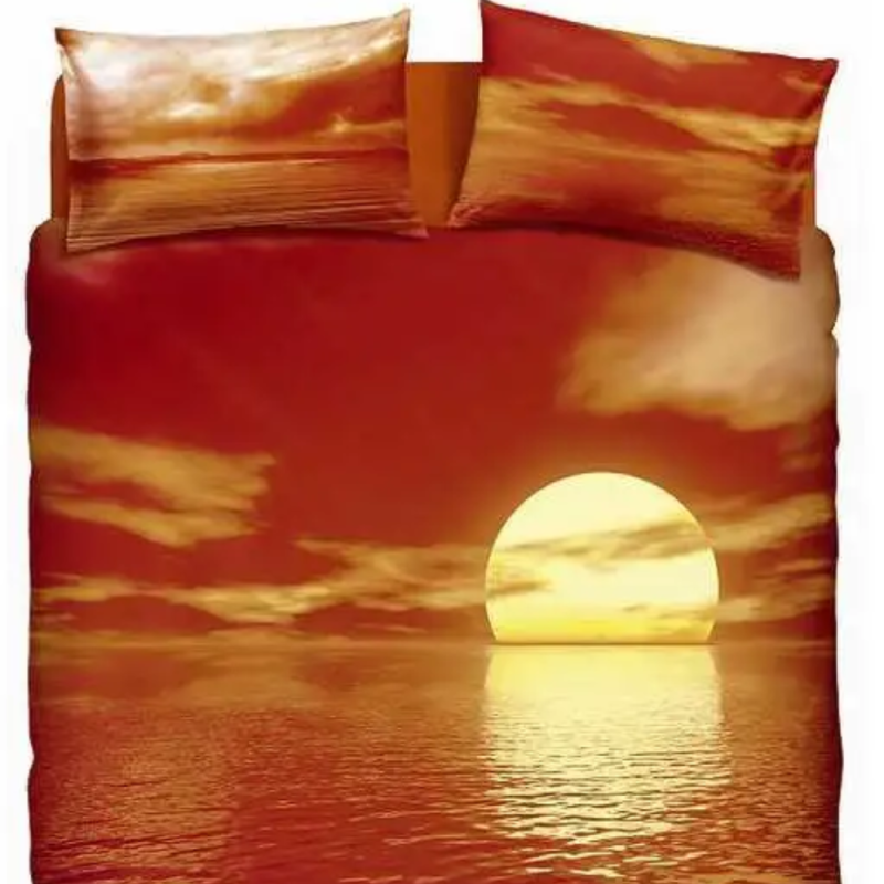 Juego de Sábanas Bassetti Natura Orange Twilight