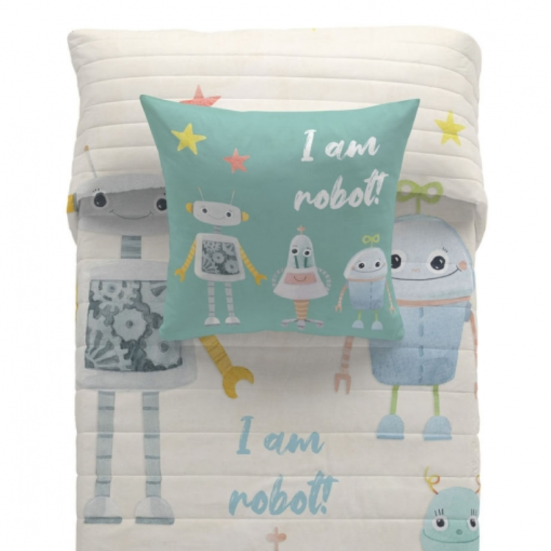 Colcha Bouti Robots Naturals Cama 90 con Ofertas en Carrefour
