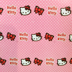 Juego de Sábanas modelo Hello Kitty rosa topos