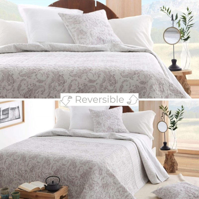 Colcha Bouti Diseño 038 Topo gris de Burrito Blanco