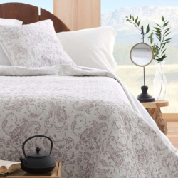 Colcha Bouti Diseño 038 Topo gris de Burrito Blanco