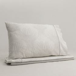 Juego de Sábanas Siena Blanco de Gamanatura 200 hilos.