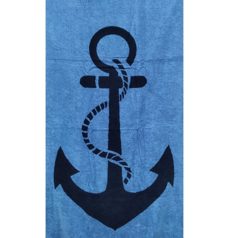 Toalla Playa Modelo Ancla 7236-2 turquesa