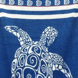 Toalla Playa Modelo Tortuga 7218-2 azul claro