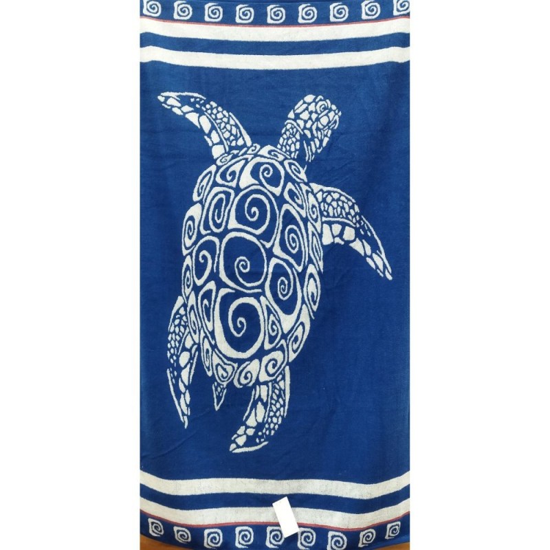 Toalla Playa Modelo Tortuga 7218-2 azul claro