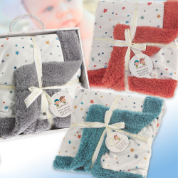 MANTA INFANTIL MODELO 10720 STAR COLOURS CON BORREGUITO DE GAMBERRITOS