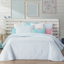 COLCHA BOUTI 242 STENCIL FLORES REVERSIBLE DE MANTEROL