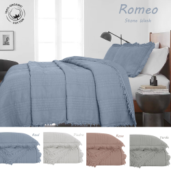 Colcha Bouti modelo Romeo Stone Wash 100% algodón organic