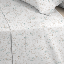 Juego de sábanas Nicoleta EAARTHY 100% algodón percal de 200 hilos.