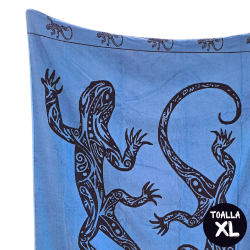 TOALLA PLAYA XL SALAMANDRAS EGPD78-1 CELESTE