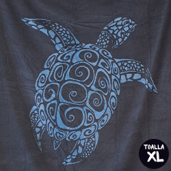Toalla playa XL Tortuga EGPD64 marino