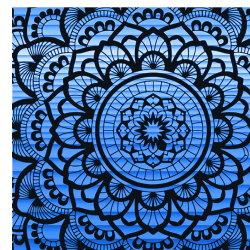 Toalla playa MANDALA EGPL490 AZUL DEGRADADO