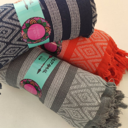 Toalla fouta de pestamal PEST41 gris claro100% algodón