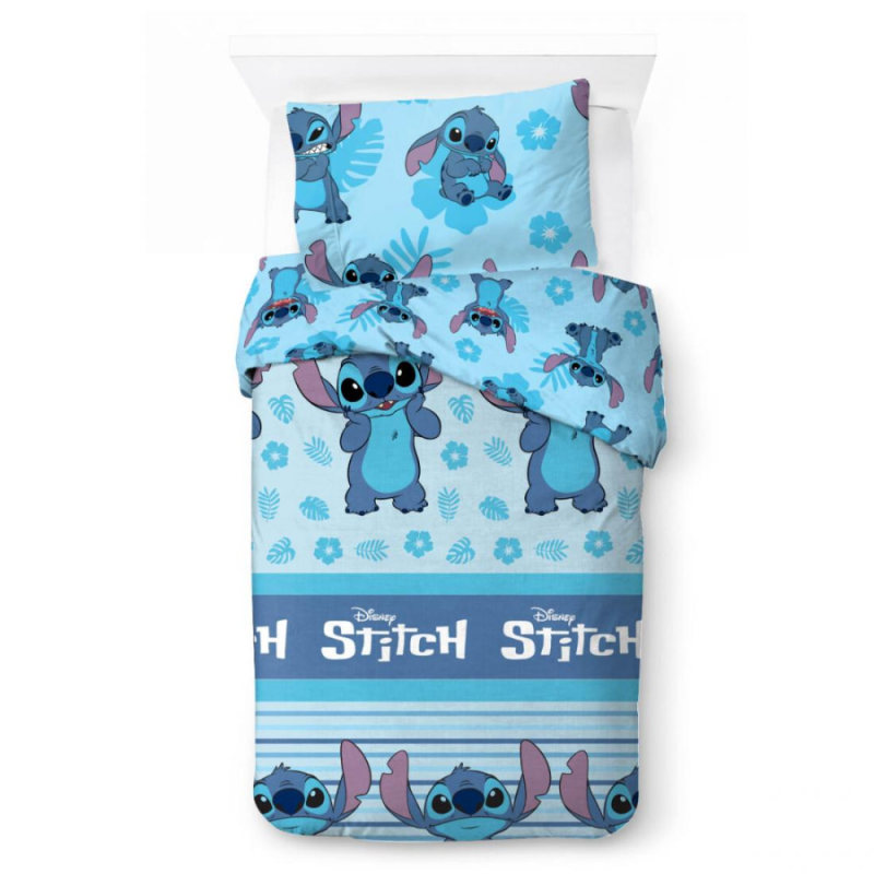 Funda nórdica de Lilo Stitch en azul para cama de 90 de venta online.