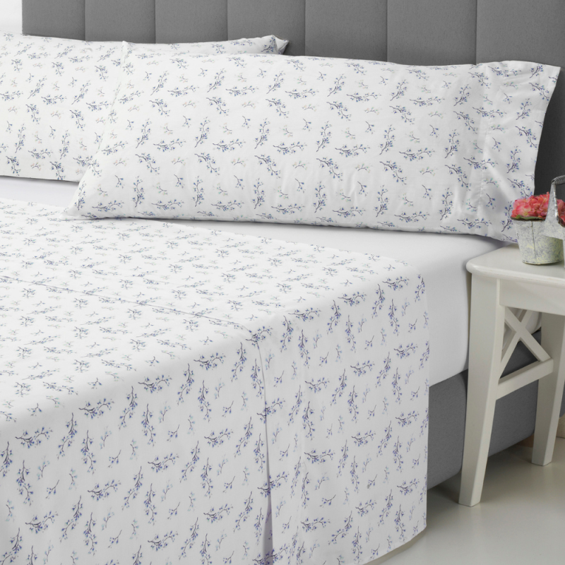 Juego de sábanas 100% Algodón 300 hilos Cassa Luyton modelo Kanaco