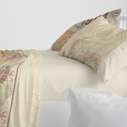 Juego de sábanas Burrito Blanco diseño 101 tierra, de venta online.