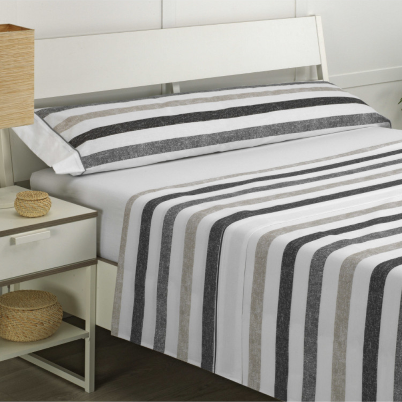 Sábanas 100% Algodón Cassa Luyton modelo Rayas, de venta online.
