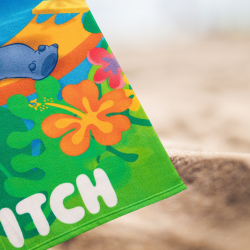 Toalla playa piscina Lilo & Stitch tropical en Almacenes Julian Sanchez