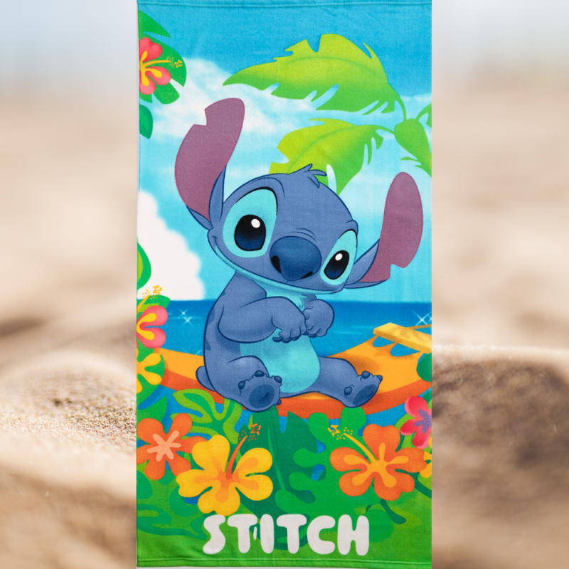 Toalla playa piscina Lilo & Stitch tropical en Almacenes Julian Sanchez
