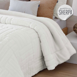 Edredón sherpa con borreguito Adrien de Fundeco de venta online!