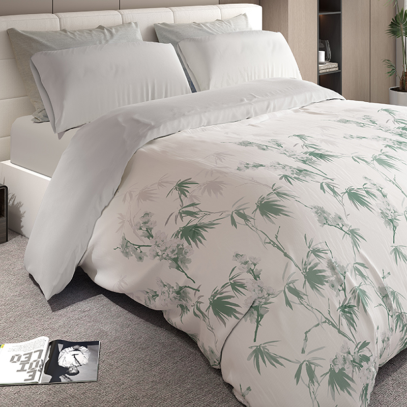 Funda Nórdica Kyoto reversible en color musgo o tierra de Bianca Sleep, de venta online!